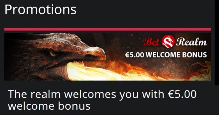 Betrealm bonus 5 eur